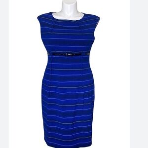 Calvin Klein Size  10 Dress Blue Stripes